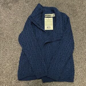 NWT Aran Crafts Blue Marl Sweater.